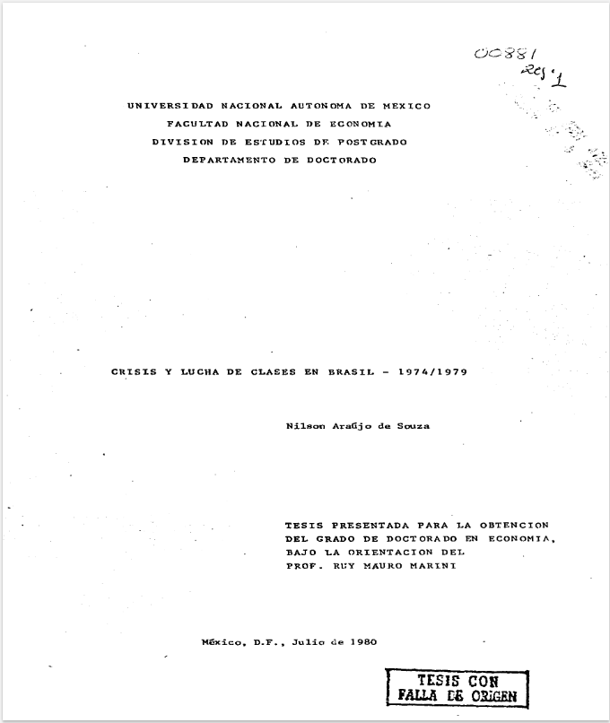 Crisis y Lucha de Clases en Brasil 1974-1979